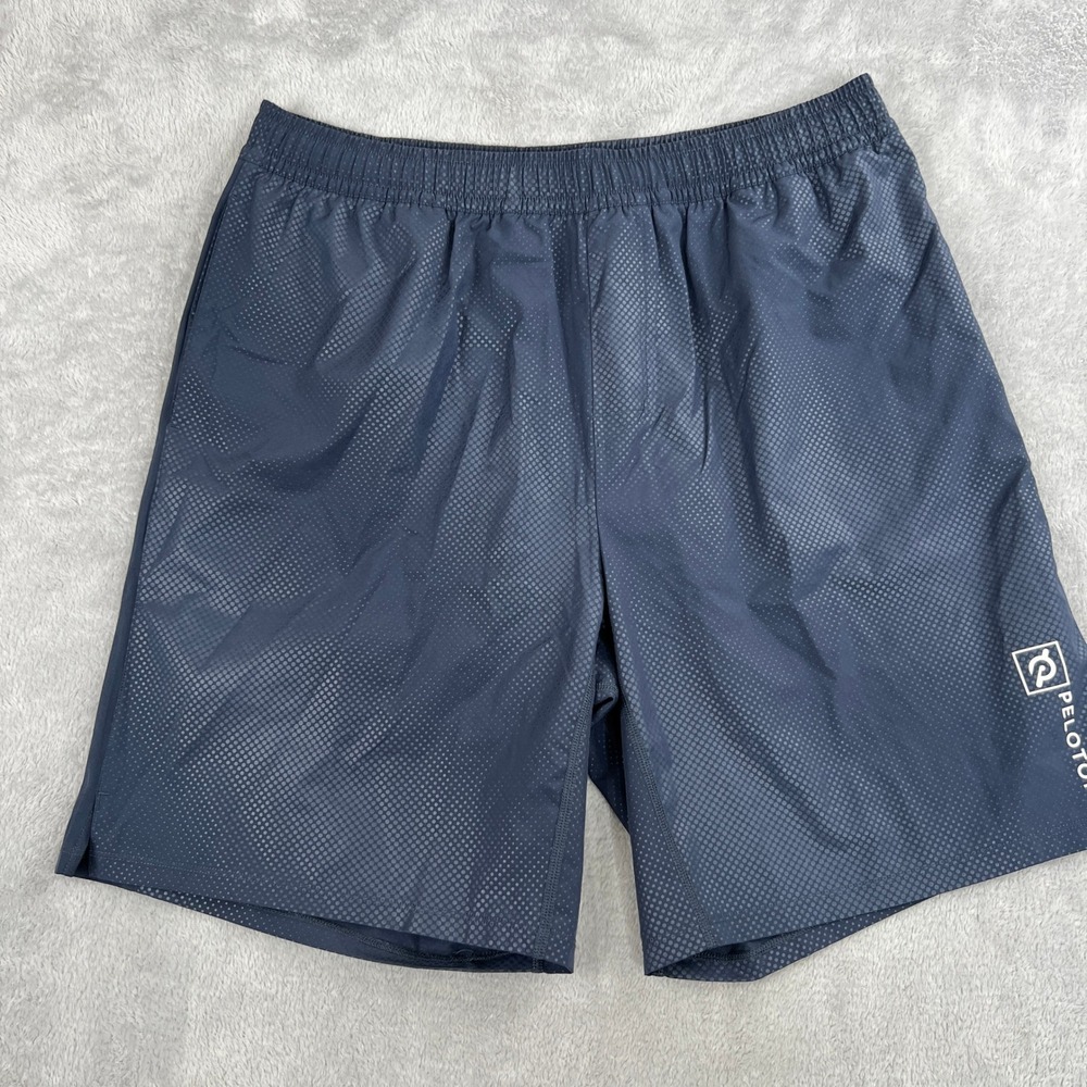 Peloton Geometric Dot Athletic Training Shorts XL Blue Men Performance Gym Run